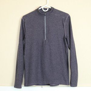Lululemon Mens Athletic Pullover Top Jacket Heathered 1/2 Zip Mock Neck Small